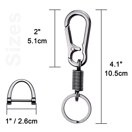 Wisdompro 2 Pack Keychain, Heavy Duty Zinc Alloy Key Fob Keychain Car Key Chain Holder With Anti-Lost D-Ring, Key Ring And Screwdriver For Men And Women - Black #TOP4