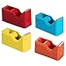 JAM PAPER Colorful Desk Tape Dispensers - Assorted Rainbow Colors - 4/Pack