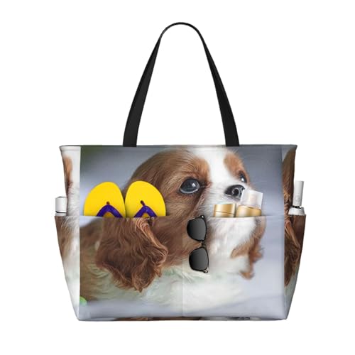 Sac à bandoulière Cavalier King Charles pour vos sorties plage