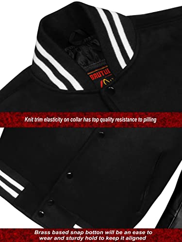 Image of Brutul Bee Original Leather Varsity Letterman Jackets Wool & Leather Original American Style Varsity Jackets