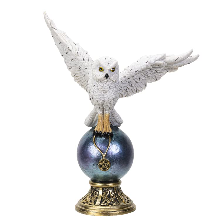 Figurine chouette sur orbe multicolore pour egayer une piece trop sombre