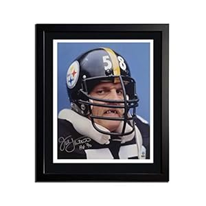 Jack Lambert of the Pittsburgh Football Team Autographed Photo in a 20″x24″ Frame Photograph Double Matted Museum Quality Custom 20″x24″ Framed with COA