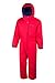 Mountain Warehouse Cloud Kids All in 1 Snowsuit - Waterproof Skisuit Red Kids 3-4 Yrs (98-104 cm)