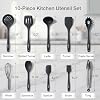 Vayvnt Kitchen Utensils Set, 10-Piece Heat Resistant Silicone Utensils Set for Cooking, Non Toxic Food-Grade Silicone Cooking Utensil Kitchenware Set, Pots and Pans Accessories, Dishwasher Safe, Black #1