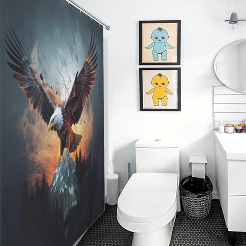 Rideau de douche tissu imperméable et lavable Aigle 183x183cm - 3