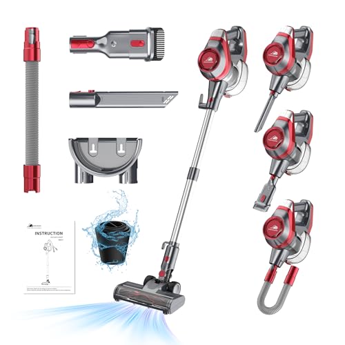 Image of Intercleaner Corded Vacuum Cleaner, 20KPa Powerful Suction with 2 Operation Mode, Multifunction Lightweight Bagless Stick Vac with Handheld, Ultra Quiet, for Hardwood Floor Carpet Car Pet Hair