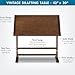 Studio Designs Vintage Drafting Table - Antique Design Solid Wood Drafting Table with Built-In Pencil Groove and Pencil Ledge - Angle Adjustable Work Surface