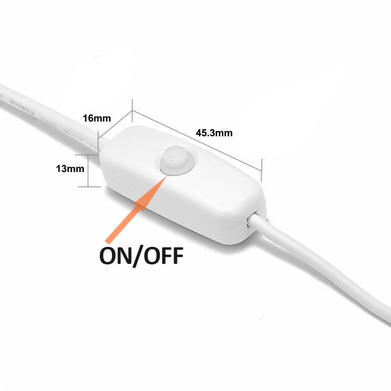 Câble de commutation USB 5V 501 blanc de 1.5m pour bricolage de lumière LED - 2