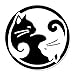CafePress - Yin Yang Cats - Round Car Magnet, Magnetic Bumper Sticker