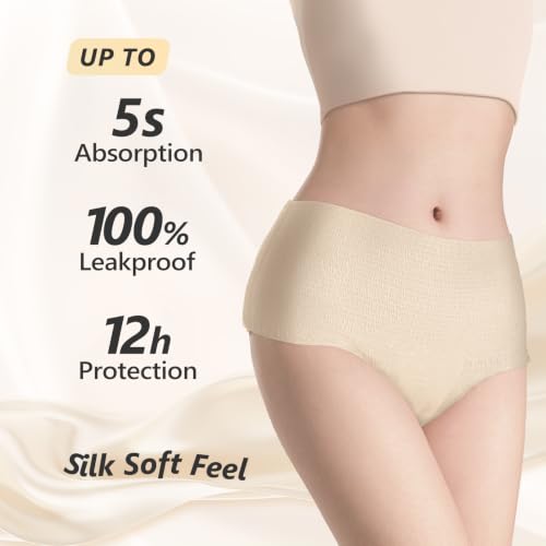 Image of MOLLIS Disposable Period Underwear, Postpartum Panties, XXL, Beige, 16Ct