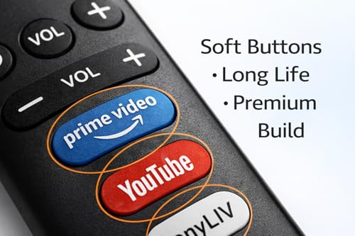 Image of Remote Control Compatible with Kodak & Thomson Smart LED TV | Non-Voice Replacement Remote | Exact Key Match | No Setup Required | Compatible with Android TV & Smart TV | 1 Year Warranty