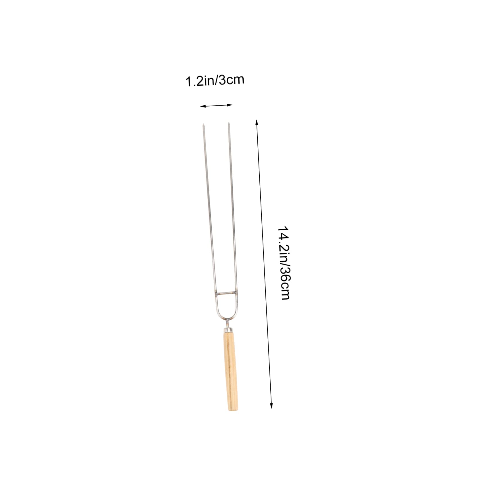 GALPADA Easy-clean Bbq Tools 5pcs Stainless Steel U-shaped Chicken Wing Forks Wooden Handles for Grill