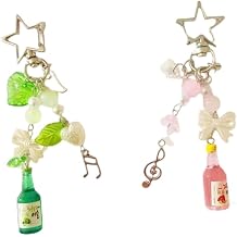 2Pack Anime Cell Phone Straps Keychain Goj Geto Figure Y2k Pendant Chain Beaded Fish Charm Lanyard for Phone Bag Keychain Pendants Decor