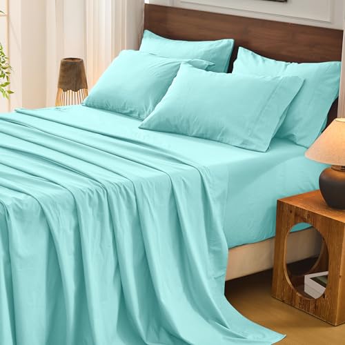 Image of Bedlifes 100% French Linen Cal King Bedding Set - 18-24 inch Extra Deep, 6Pcs | Soft & Durable, Breathable & Cooling, Flax Linen Sheet, OEKO-TEX Certified, Moisture Wicking, Easy Care, Machine Washable