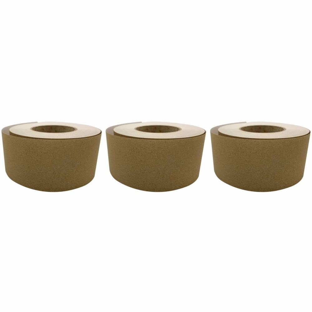 3 Ace Crafts (Pack of 3) Straight Edge Poster Paper Border Roll- (48mm x 50 Meters) - (Hessian) School/Office, Classroom Decoration, Fade Resistant Paper, Black Board Border Display Rolls