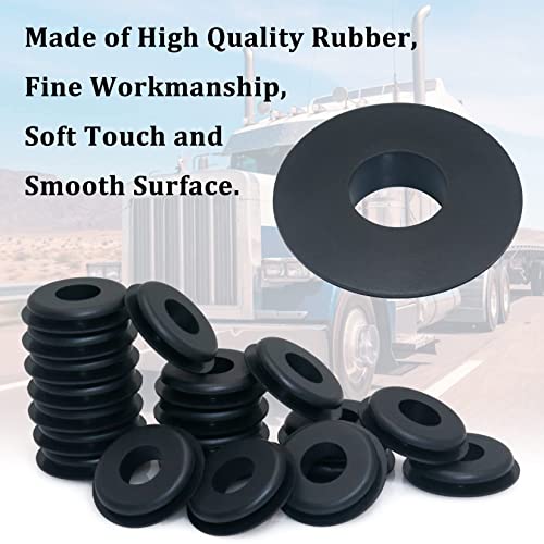 Ibroprat Glad Hand Seal, 20Pcs Gladhand Washers Rubber Seals Black Gasket Elastic Grommets For Semi Trucks Trailers Brake Air Hose Parts Number 10028 #TOP3