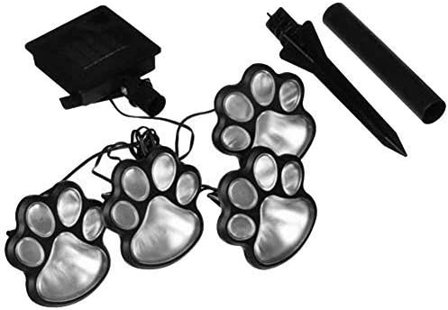 Obrecis Outdoor LED Solar Paw Print Lights, Garden Dog Cat Paw Print Decor Lamp, Solar Dog Cat Animal Paw Print Lights (Solar Paw)