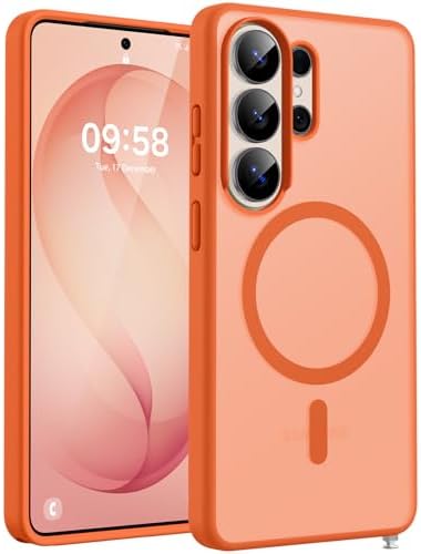TOCOL Hülle für Samsung Galaxy S26 Ultra, Kompatibel mit MagSafe, Orange | Eingebauter Magnetring, Vollständiger Kameraschutz, Militärschutz Stoßfest Kratzfest Haltbarkeit, Durchsc