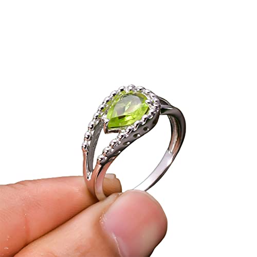 Peridot Silver Ring, Handmade Jewelry For Women, Minimalist Jewelry, 925 Solid Silver Ring, Stacking Silver Ring, Green Gemstone Ring, Bohemian Jewelry, Dainty Silver Ring, Cyber Monday Gift #TOP20