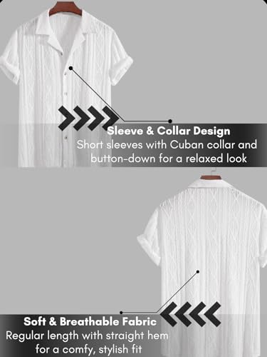 Image of Leriya Fashion Shirt for Man | Mens Casual Shirts | Shirt for Man| Shirts for Mens Stylish |Half Sleeve Button Down Textured Summer Wear (Available in Plus Sizes)