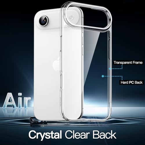 Image of JETech Case for iPhone Air, Non-Yellowing Shockproof Phone Bumper Cover, Anti-Scratch Clear Back, 6.5-Inch Display (Clear)