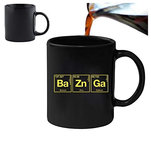 Acen Merchandise The Big Bang Theory 'Bazinga' - Taza mágica de té y café Que Cambia de Calor, 325 ml, San Valentín, Pascua, Verano, Navidad, cumpleaños