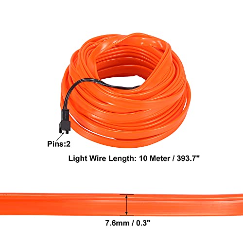 Luces coche interior USB cable EL tira naranja de 10 metros para salpicadero 4