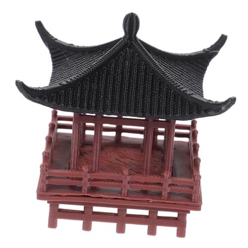 BESPORTBLE Decoración de Modelo de Pabellón de Escritorio Modelo de Pabellón Vintage Estilo Utilería de Maceta Mesa Hogar Jardín Adorno Simulación Miniatura Chino Retro