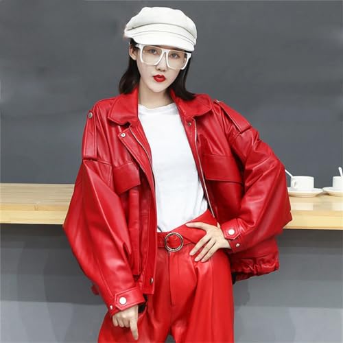 Spring Women's Leather Clothes Women's Leather Sheepskin Jackets Oversized Coats steampunk buy now online Spring Women's Leather Clothes Women's Leather Sheepskin Jackets Oversized Coats steampunk buy now online