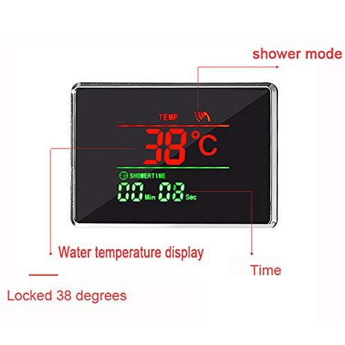 Sistema de Torre de Panel de Ducha Termostático LED con Funciones Múltiples, Pantalla Digital, Ducha Superior, Chorros de Masaje, Tubo de Llena miniatura 6