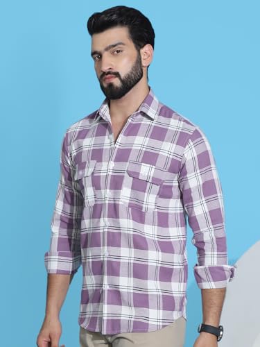Image of Indian Needle Men's Checkered Regular Fit Shirts