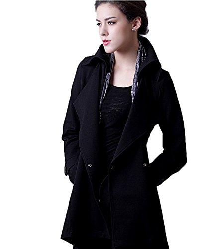 Manteau d'hiver à revers noir M pour rester au chaud avec style