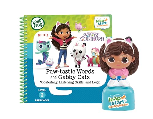 LeapFrog Leapstart Reading Buddies : Mots « Paw-Tastic » et Chats Gabby Cats, Livre de Maison de poupée Gabby, éducatif et interactif, Compatible avec Les systèmes LeapStart, pour Enfants de 3, 4, 5