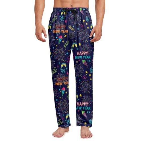 Men's Pajama Pants Sleep Pajama Pant Novelty Lounge Pants Lounge PJ Bottoms with Elastic Waist Nightwear Gifts for Men