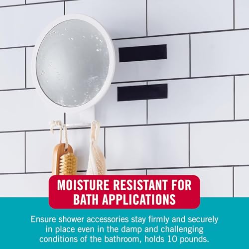 velcro brand kitchen and bath mounting strips moisture resistant for hanging shower caddy shelves bathroom decor 12pk strips holds 10 pounds easy peel and stick application black