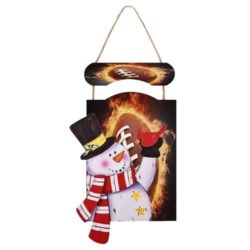 Peinture en bois bonhomme de neige Noël objet suspendu décoration murale intérieur maison