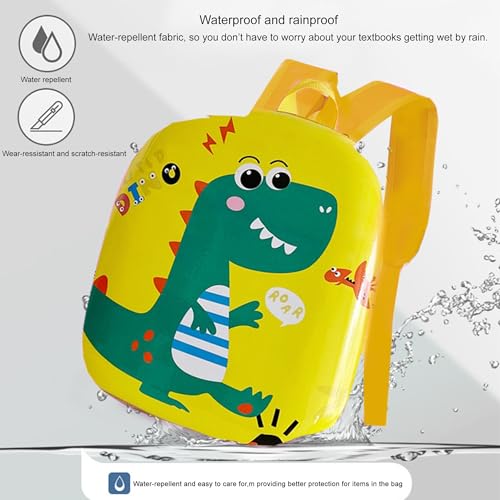 Image of BabyMoon Eggshell Multipurpose Kids Backpack | Children's School Bag for Boys & Girl's | Kids Travel Backpack | Dinosaur Yellow