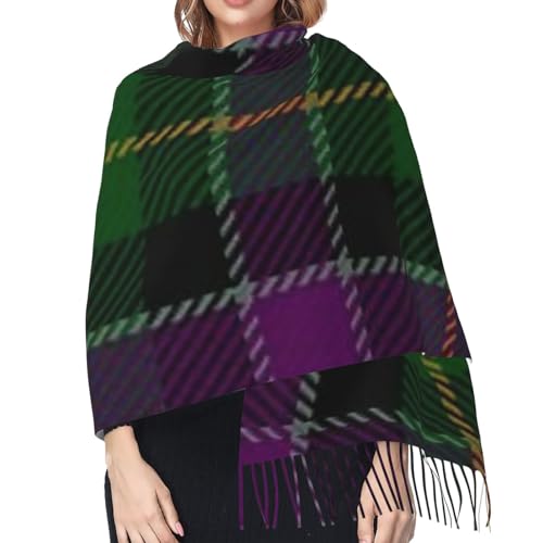 Selkirk Clan Surname Last Name Scottish Tartan Women's Winter Scarf - Extra long 71 inch plaid cashmere soft fringe scarf, lightweight and warm, suitable for all seasons4