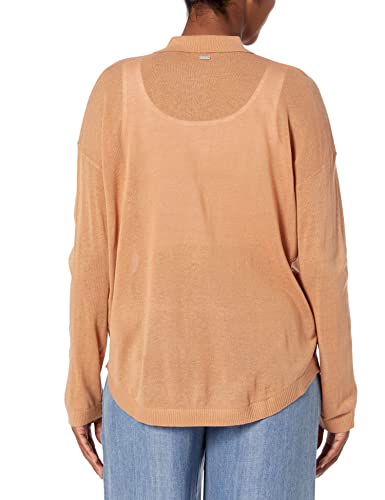 Image of Armani Exchange Women's Knitted Linen Sheer Cardigan