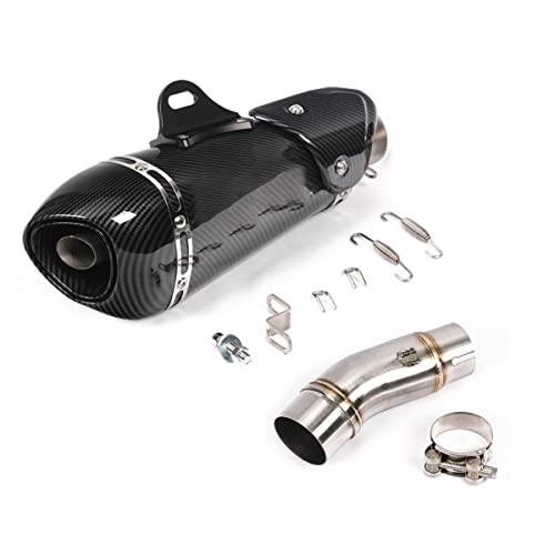 Kajimotor Motorcycle Exhaust Slip On Muffler Silencer Tail Link Motorcycle Exhaust Tips Midpipe System For Kawasaki Ninja 400 Z400 Ex400 2018-2023 Black #TOP1