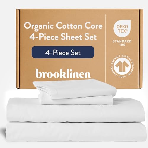 Brooklinen Organic Cotton Core 4 Piece Sheet Set...