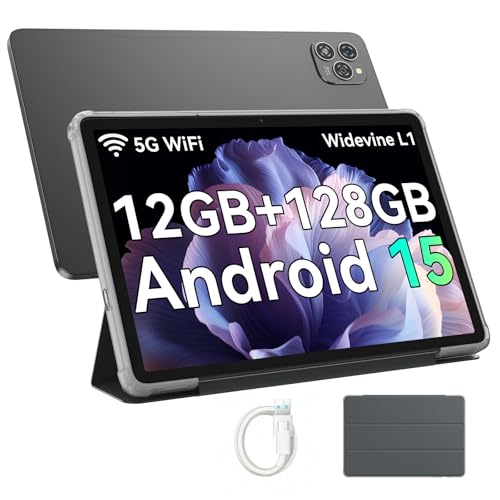 OSCAL Pad 9 Tablet 10 Pulgadas Android 15 con 5G WiFi Tablet,12GB RAM+128GB ROM(2TB Ampliable), Dual SIM Quad-Core 2.0 GHz Tableta, 77000mAh/Widevine L1/Face ID/OTG/GPS/8MP+5MP Tablets Infantil