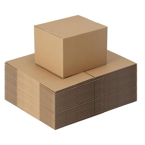 Image of 7x6x5 Brown Shipping Boxes Set of 25, Kraft Corrugated Cardboard Small Boxes Mailers for Packaging | Kraft Corrugated Cardboard, Small Mailers, For Packaging