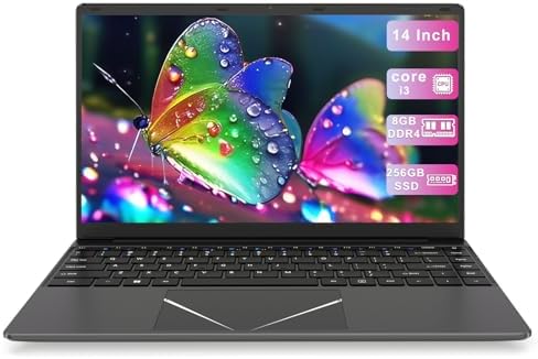 DREAMFYRE PC Portable 14 Pouces 8 Go RAM 256 Go SSD, Ordinateur P...