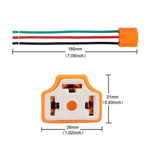 Tomall H4 Hb2 9003 Ceramics Female Socket For Led Replacement Headlight Connector Wiring Harness Conversion Kit #TOP1