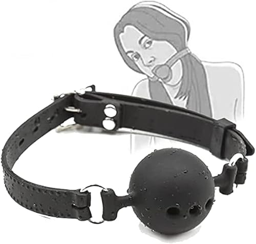 Bola de silicona transpirable para parejas diarias para diferentes ocasiones (negro, bola de 1,5 pulgadas)