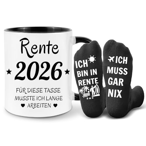 Bingtoo Rentner Geschenk Mann Renteneintritt Geschenk Männer Rente 2026 für Diese Tasse Musste Ich Lange Arbeiten Geschenkideen Zum Renteneintritt 2026 Abschiedsgeschenk Kollegen