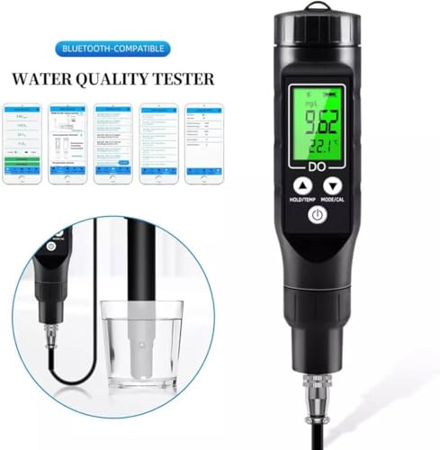 Medidor de oxígeno disuelto digital con Bluetooth para control de agua 5