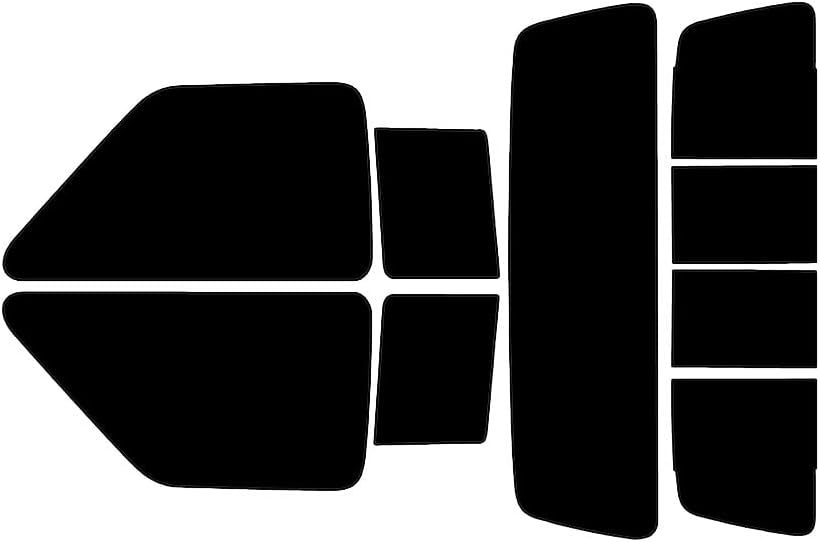 Rvinyl Window Tint Kit Compatible with Ford Ranger 1990-1992 - Black 5% - Single Ply No Bubble Film - Do it Yourself Vehicle Complete Precut Kit