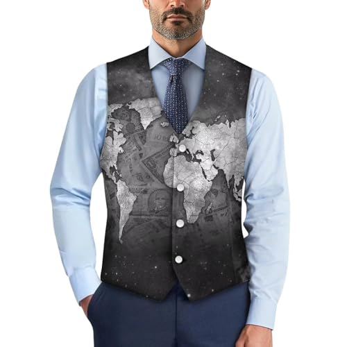 Men's Suit Vest Business Formal Dress Suit Lightweight Waistcoat Vest 4 Buttons Blazer Suit Jacket Slim Fit S-4XL